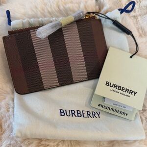 Burberry birch brown cardholder keychain